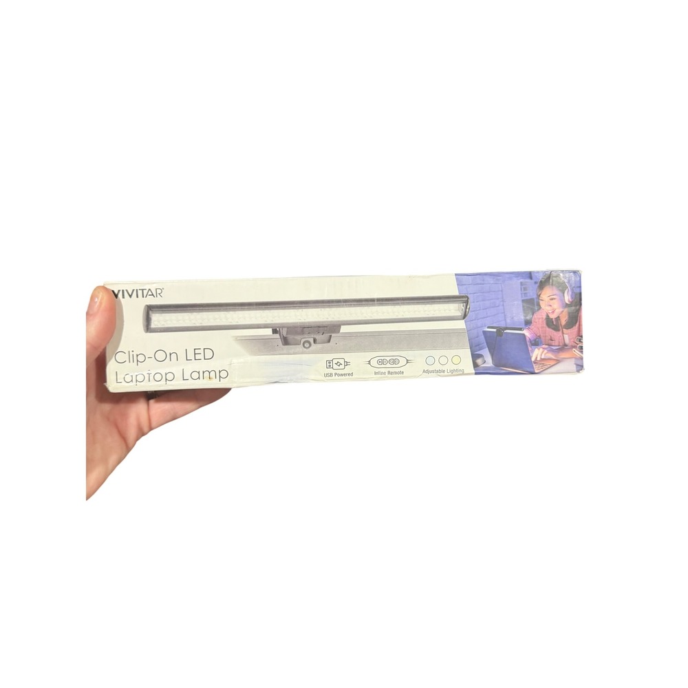 Vivitar Clip-On LED Laptop Lamp LB1050-BLK USB Powered‎ Adjustable Light Bar
